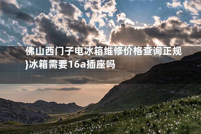 佛山西门子电冰箱维修价格查询正规}冰箱需要16a插座吗